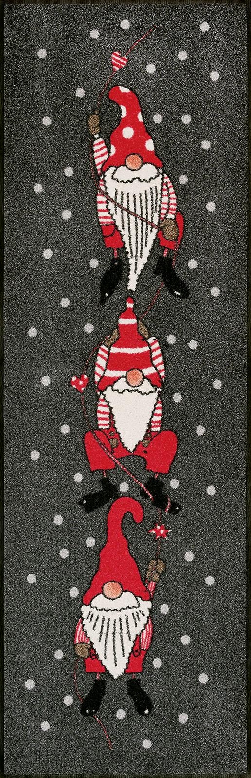 wash+dry by Kleen-Tex Läufer »Winterzwerge« rechteckig 7 mm Höhe Schmutzfangläufer, rutschhemmend, waschbar, ideal in Diele & Flur