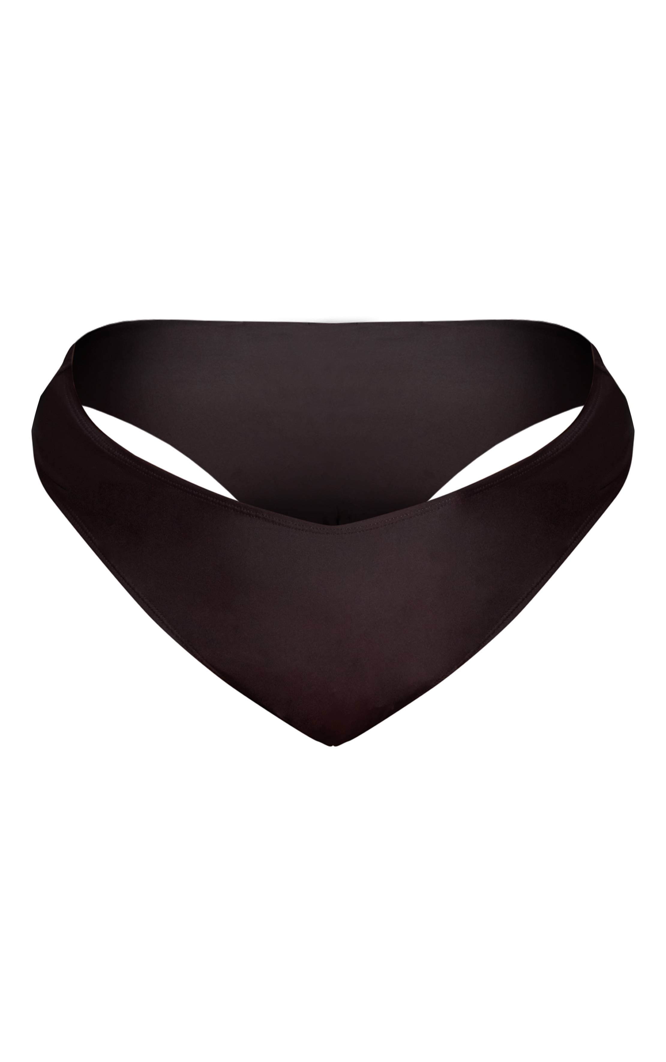 Noir Bas De Bikini Grande Taille Mix & Match Taille Haute Coupe Échancrée