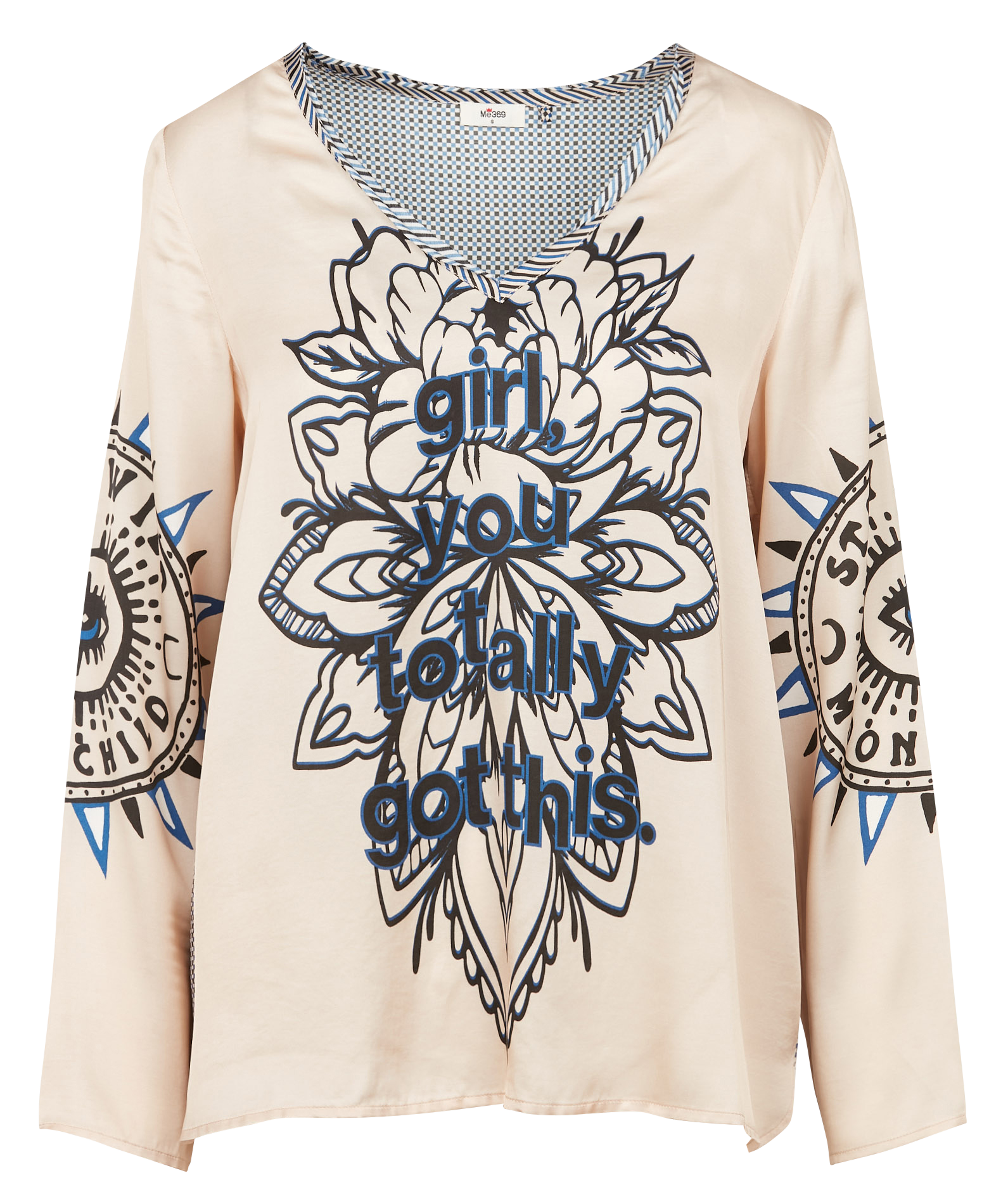 DELLA - - Imprimée- Col V- Coupe droite- En viscose | Multicolore