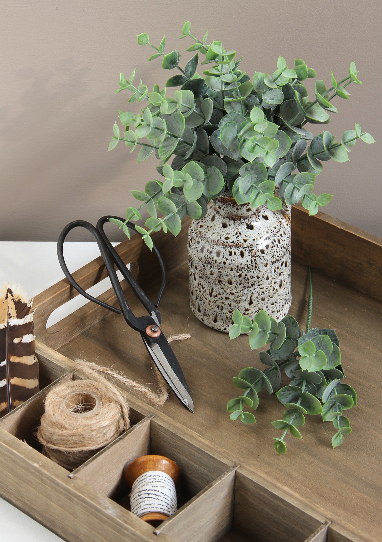 Mica Decorations kunstplant Eucalyptus 20 cm