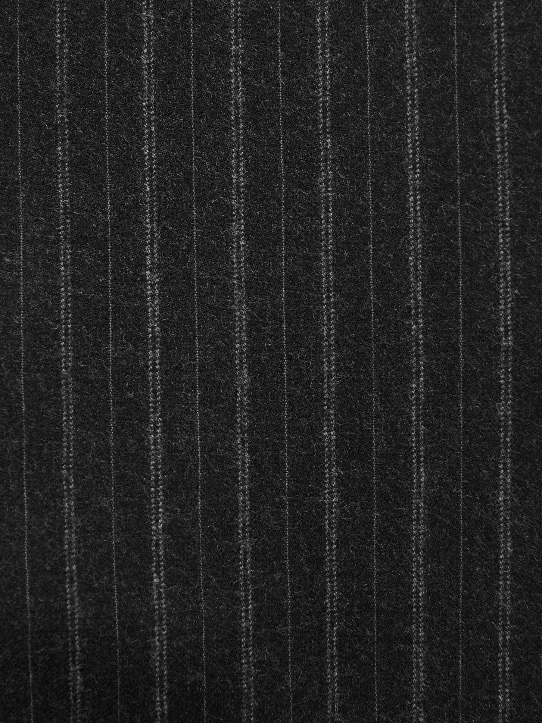 Antraciet - Tailored Fit Signature Empire Mills 100% British Wool Stripe Suit Jacket