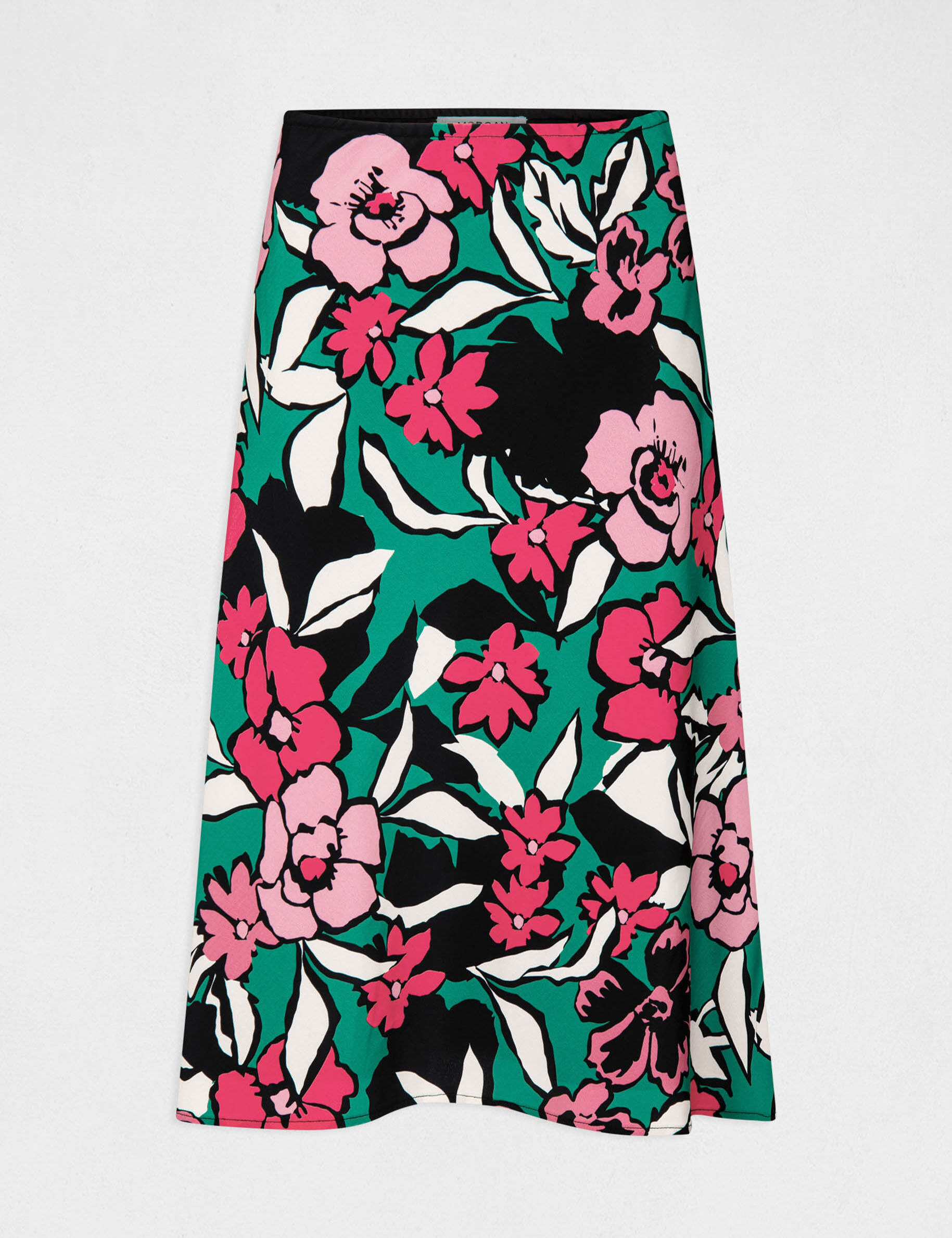 Jupe trapèze imprimé floral multico femme - multico