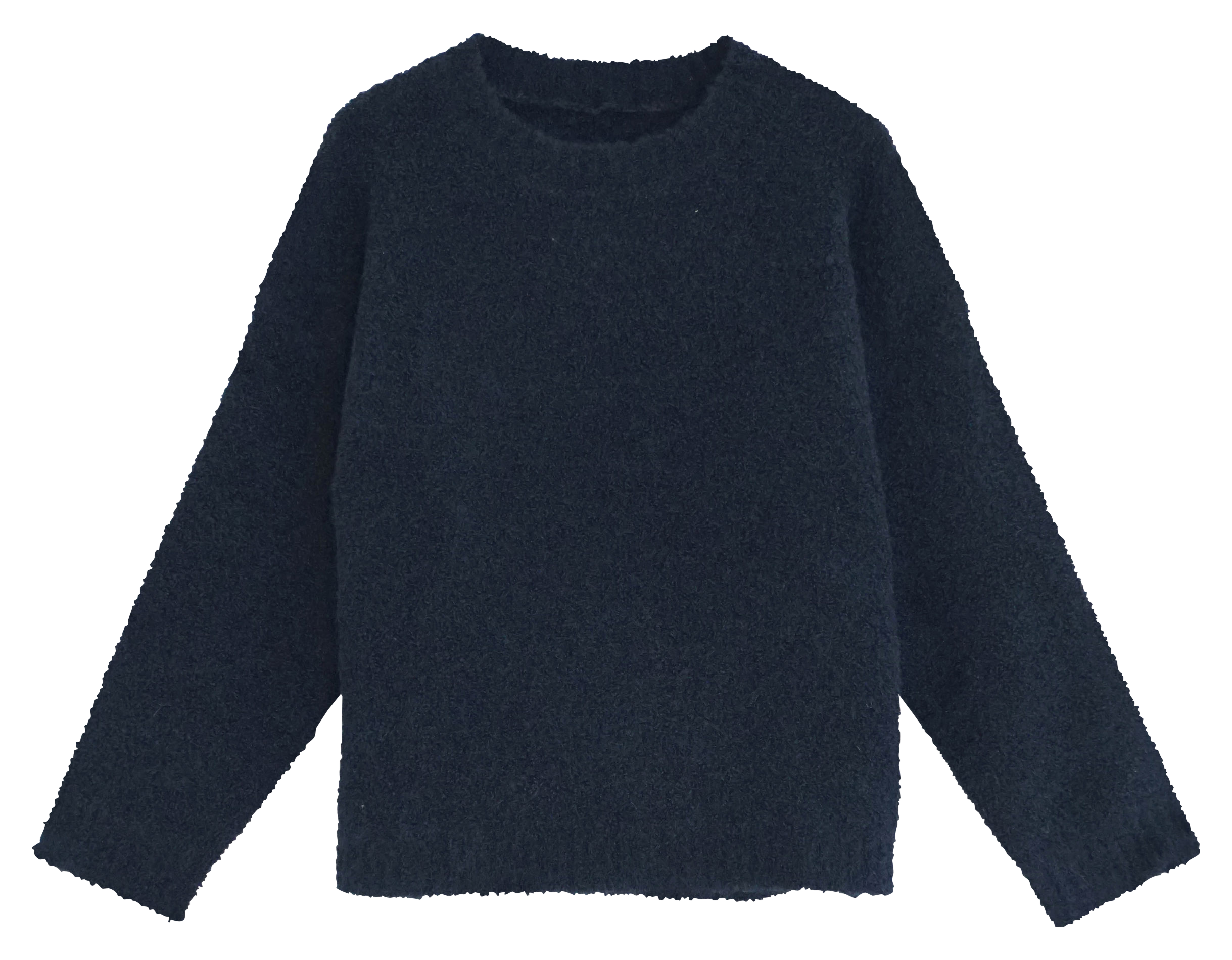 Pull droit en fibres recyclées mélangées | Bleu