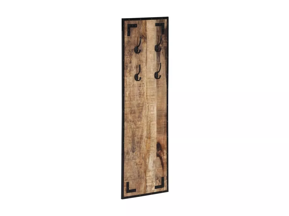 Porte-manteau 35x8x110 bois de manguier massif brut