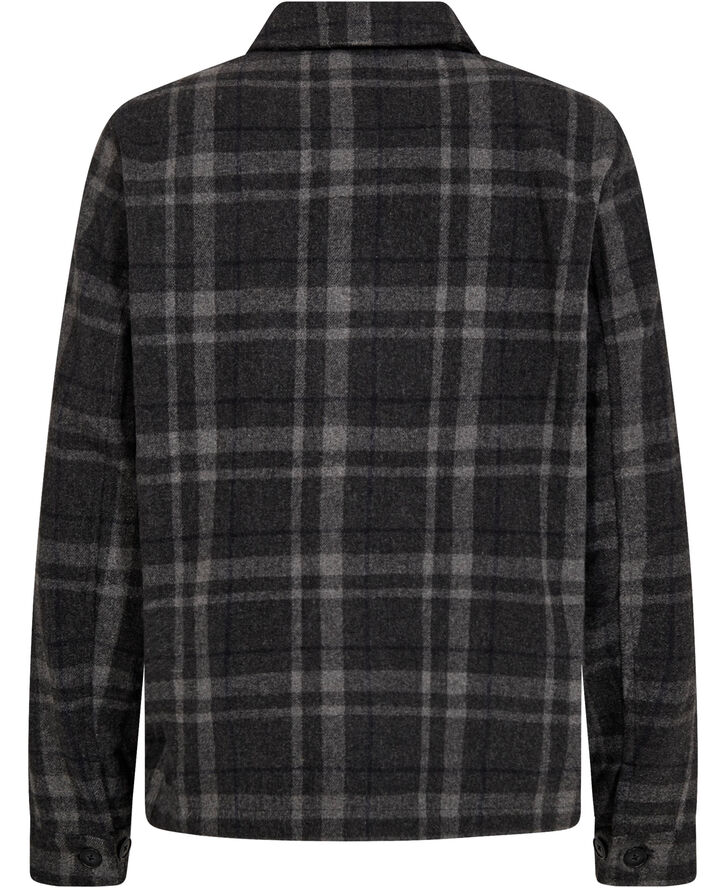 Casual Friday CFJENKEY unlined checked jacket Dark grey melange