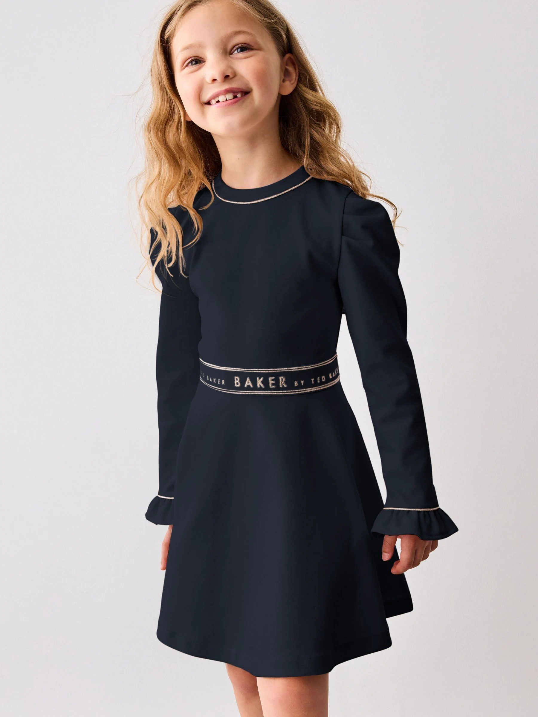 Marineblauw - Baker by Ted Baker - Ponté jurk