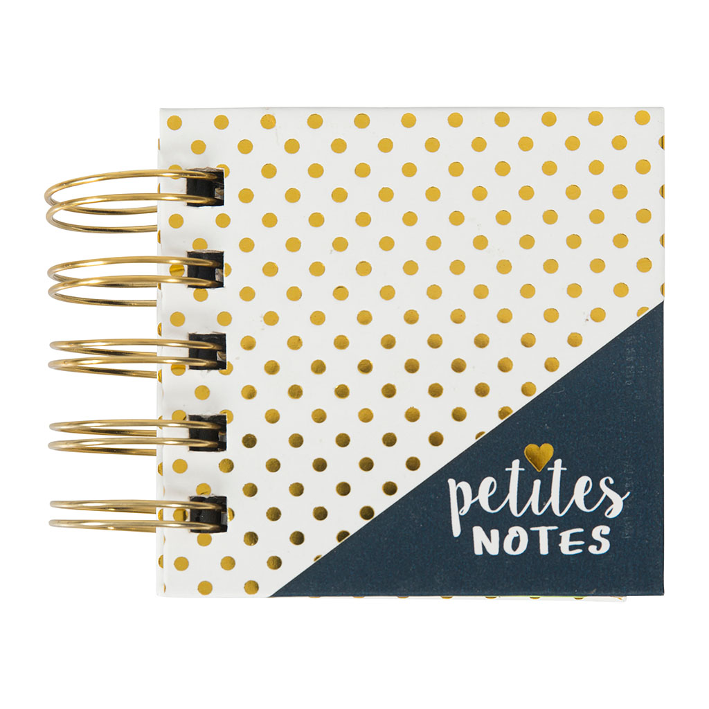 Bloc notes adhésives à spirales Petites notes