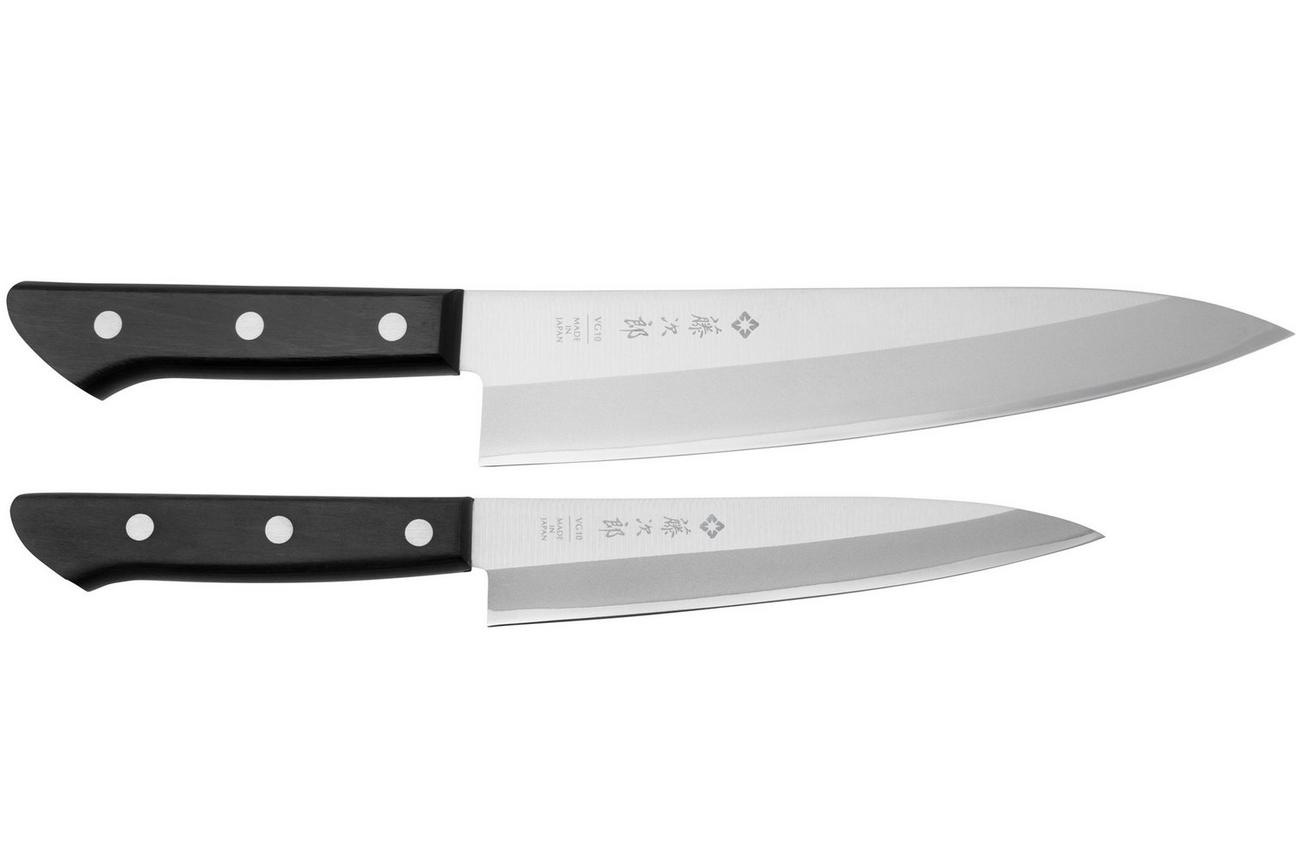 Tojiro Basic TBS-210, 2-delige messenset, koksmes, petty