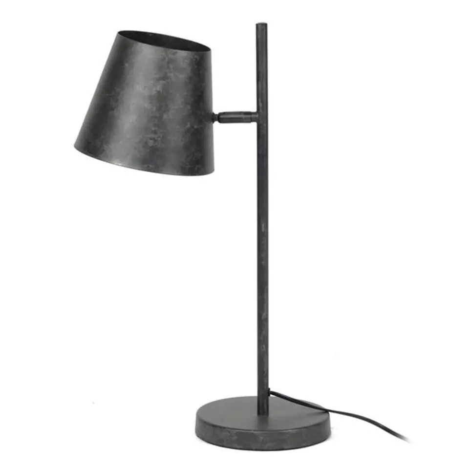 Industriële tafellamp Sienna metaal antraciet - 18x36x55 cm - Metaal - Grijs