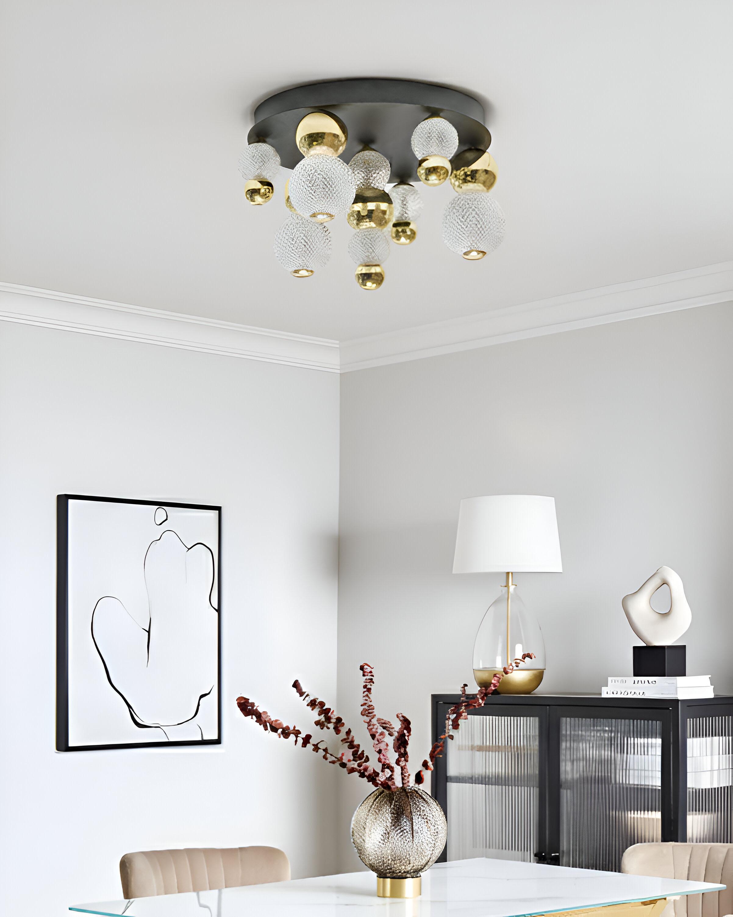 LED plafondlamp SORA Glas Goud