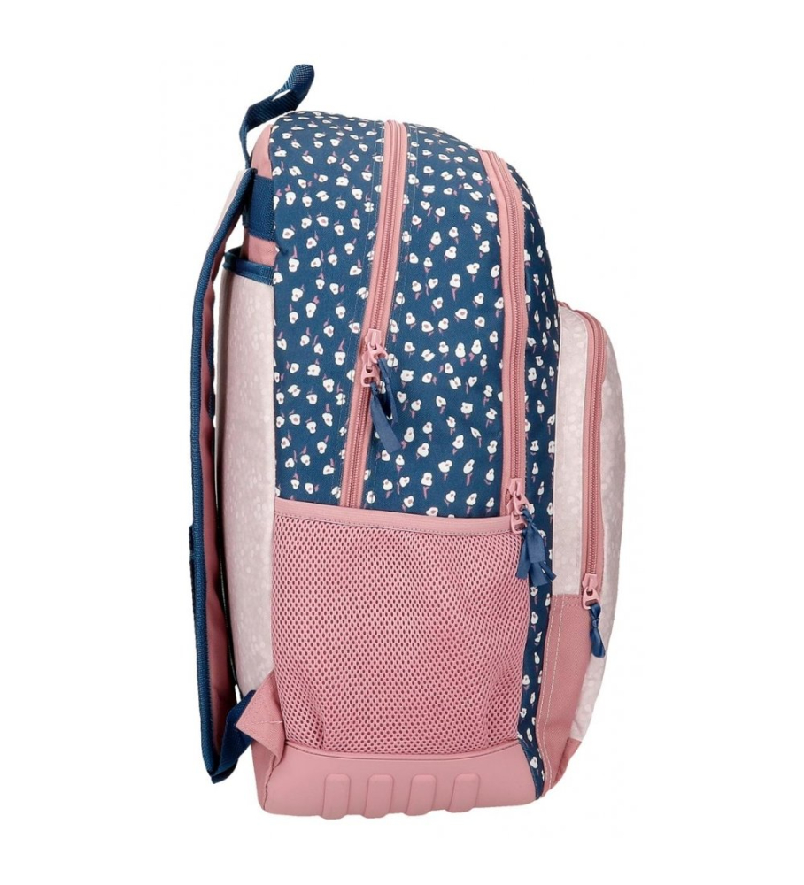 Roll Road Mochila Escolar One World Dos Compartimentos rosa, azul