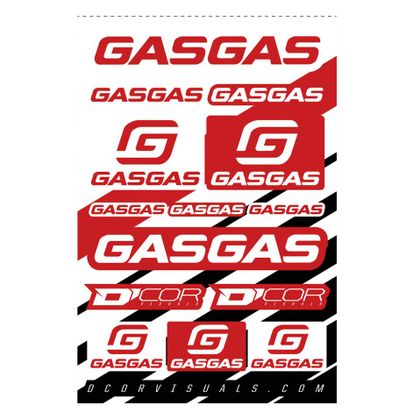 Planche de stickers D'cor Gas Gas - Rouge
