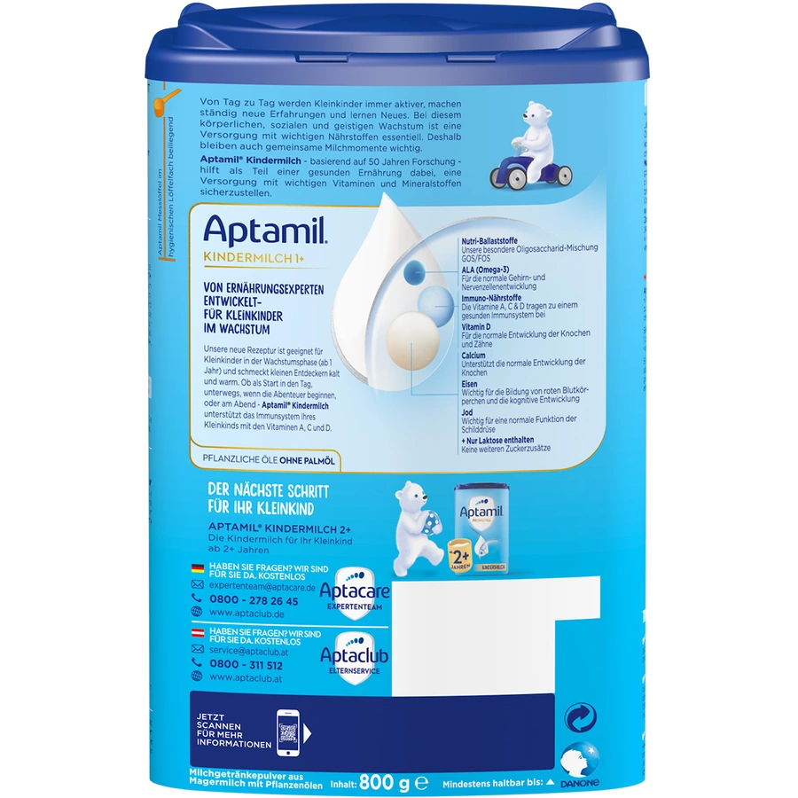 Aptamil Kindermilch 1+ Pronutra 6x 800g ab dem 1. Jahr