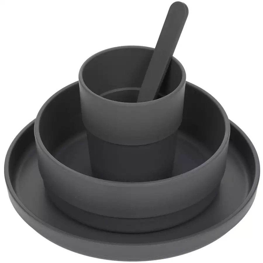 LÄSSIG Geschirrset, Uni anthracite
