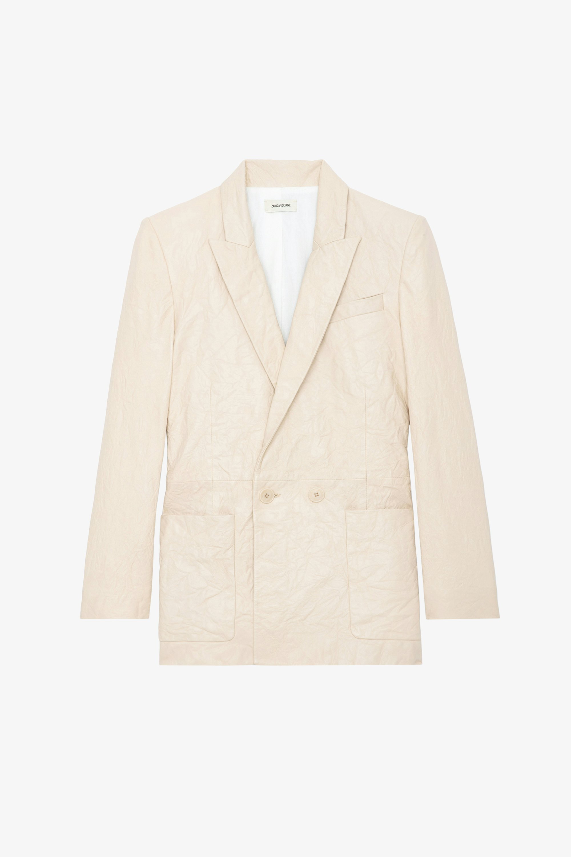 Blazer Visko Cuir Froissé