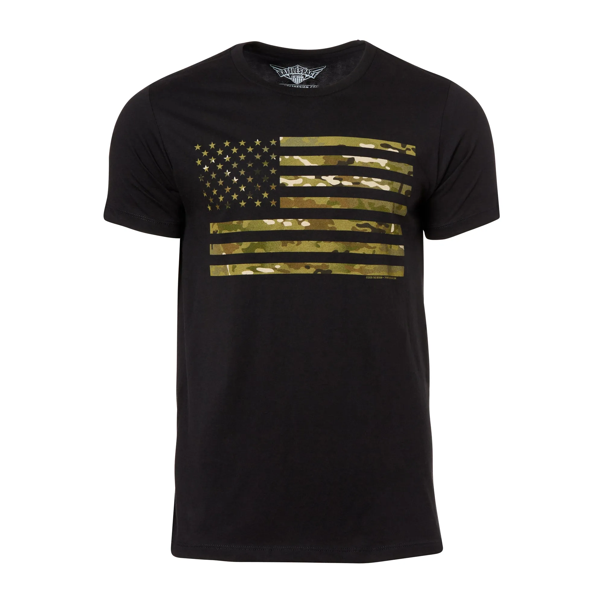 7.62 Design -  T-Shirt USMC Woodland Marpat Flag