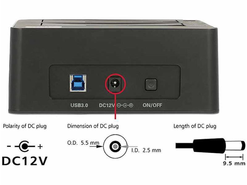 Delock Docking- und Klonstation Dual SATA Dockingstation für zwei 2,5