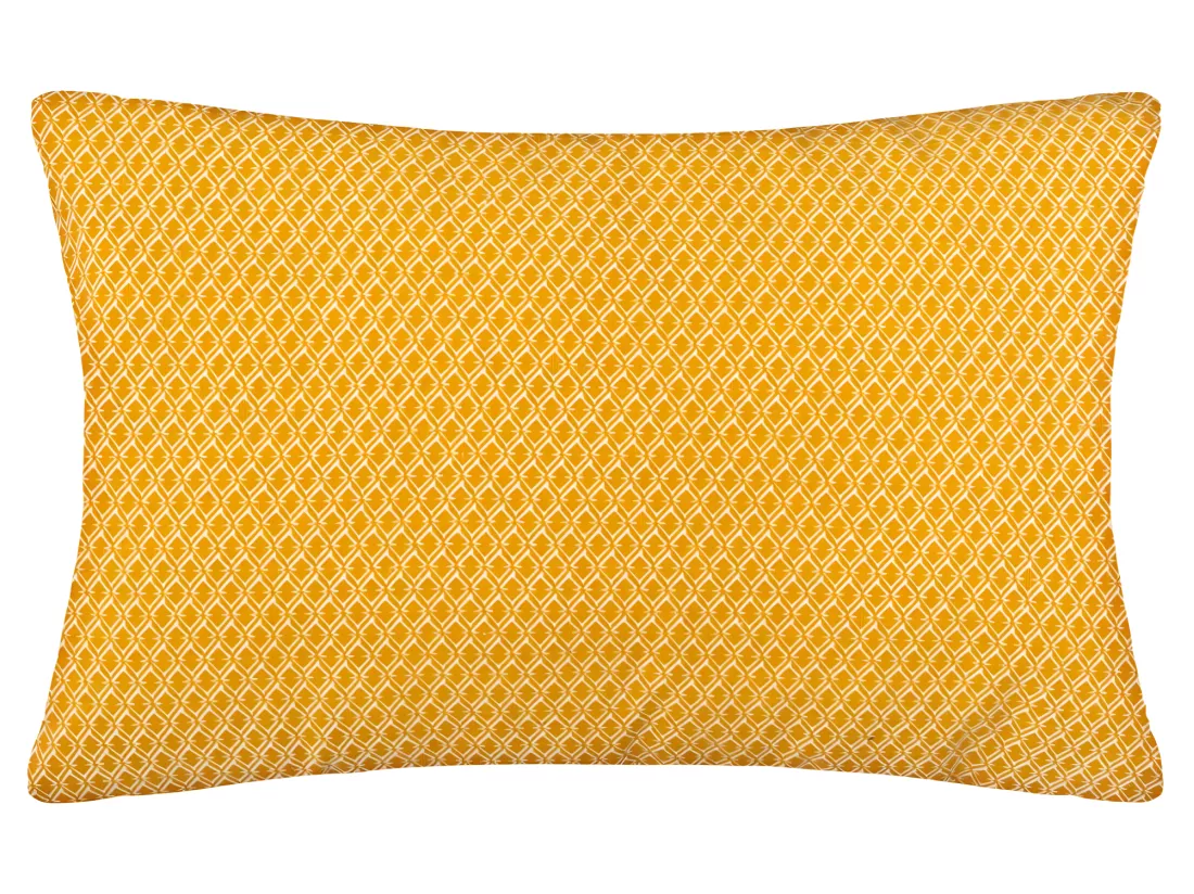 Coussin décoratif déhoussable en Coton Ocre Otto 30 x 50 cm
