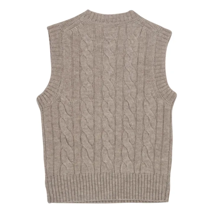Holmm Pull Sans Manches Laine Cachemire Meri | Taupe