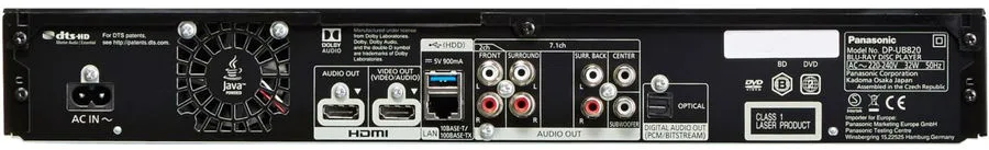 Panasonic DP-UB820 Lecteurs Blu-ray / UHD 4K
