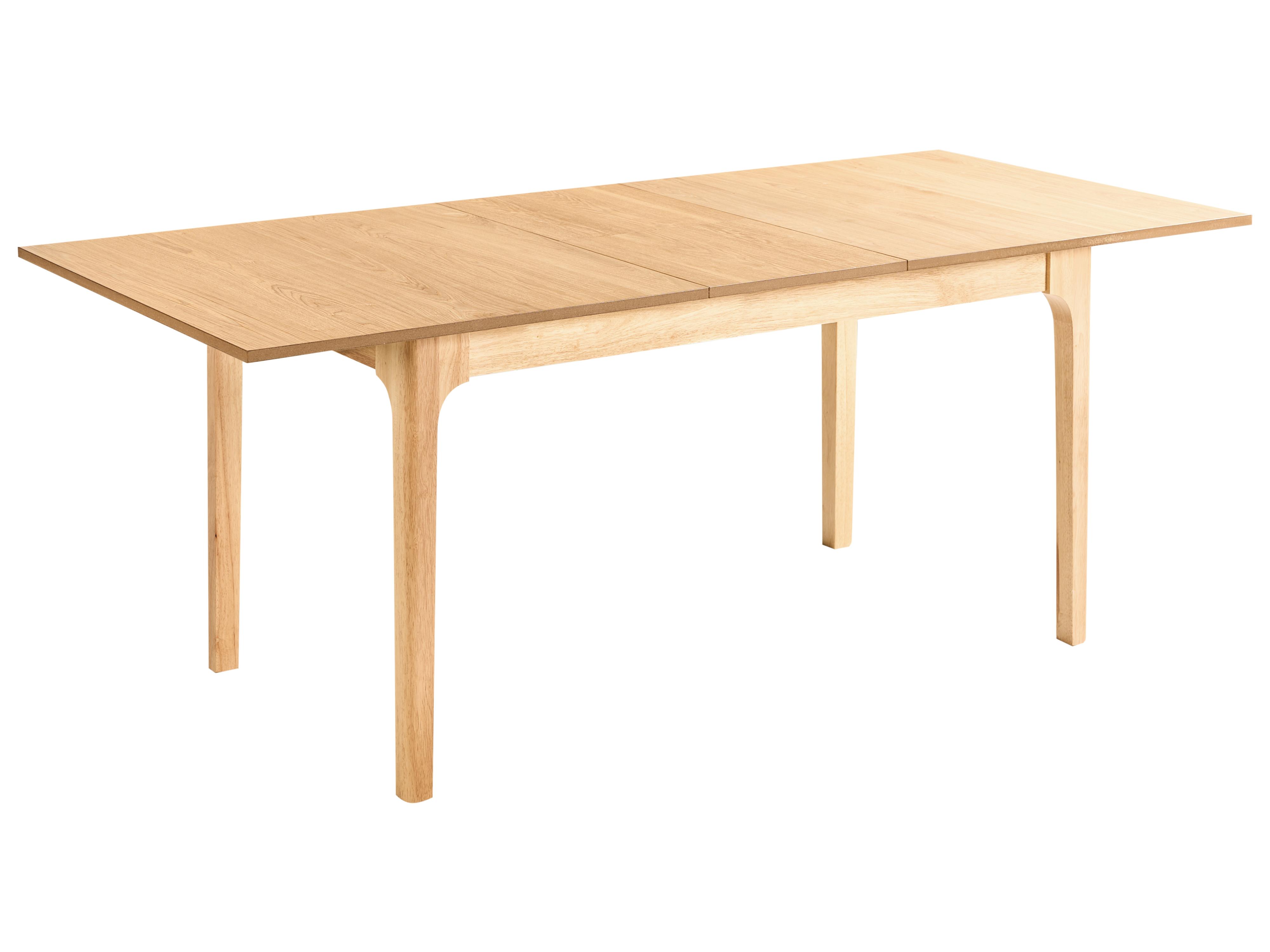 Eettafel uitschuifbaar DELMAS Licht essenhout 90 cm 160/200 cm