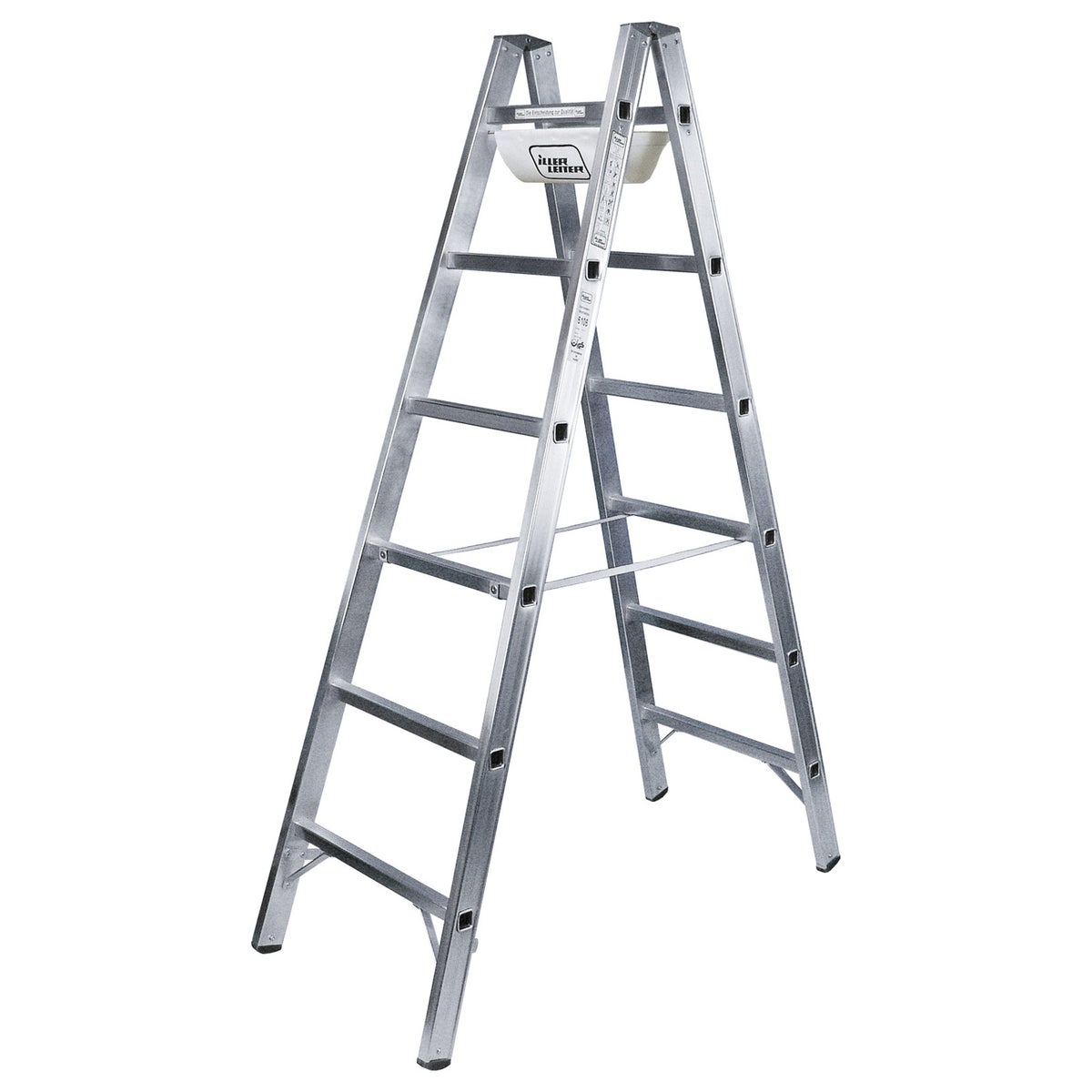Iller sporttrap met 2x6 sporten, 3,10 m reikwijdte en gereedschapsbak