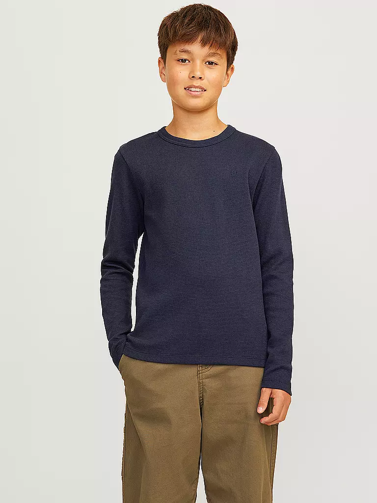 JACK & JONES Jungen Langarmshirt JPRBLUHARRY dunkelblau