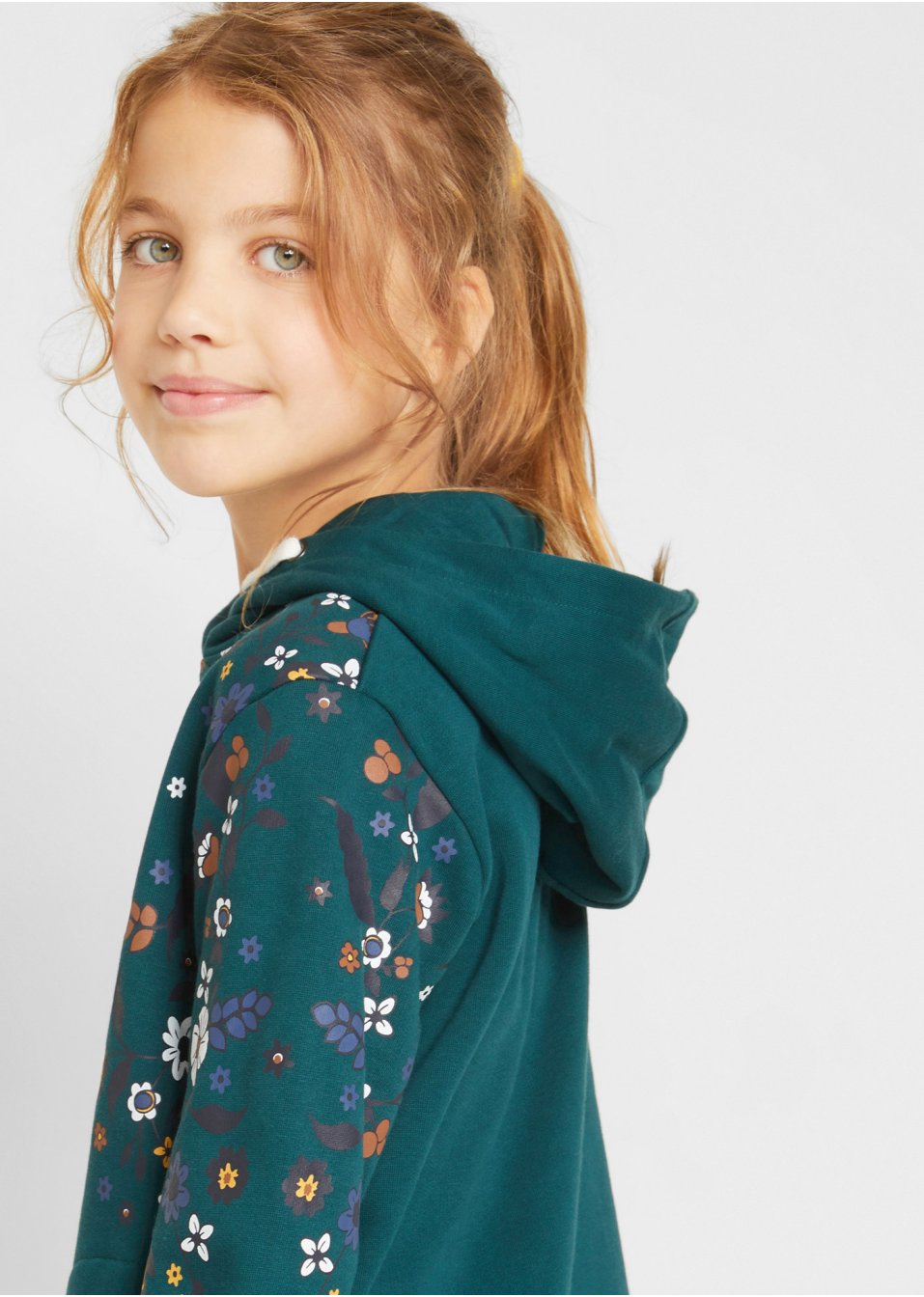Sweat-shirt fille à capuche coton