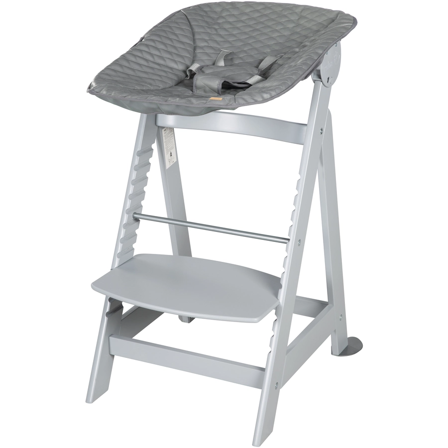 roba Treppenhochstuhl Born Up taupe Set 2 in 1 inkl. Aufsatz Stone gesteppt
