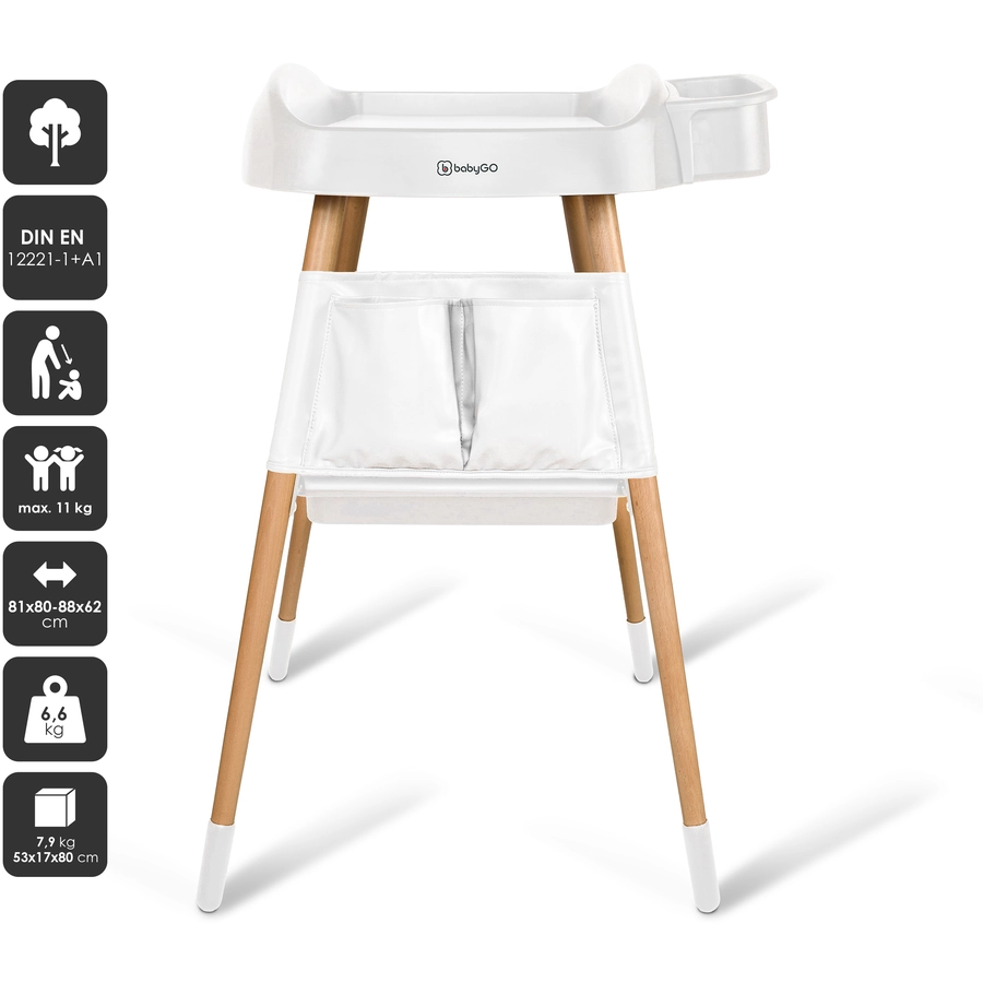 babyGO Wickeltisch ChangeMe weiß