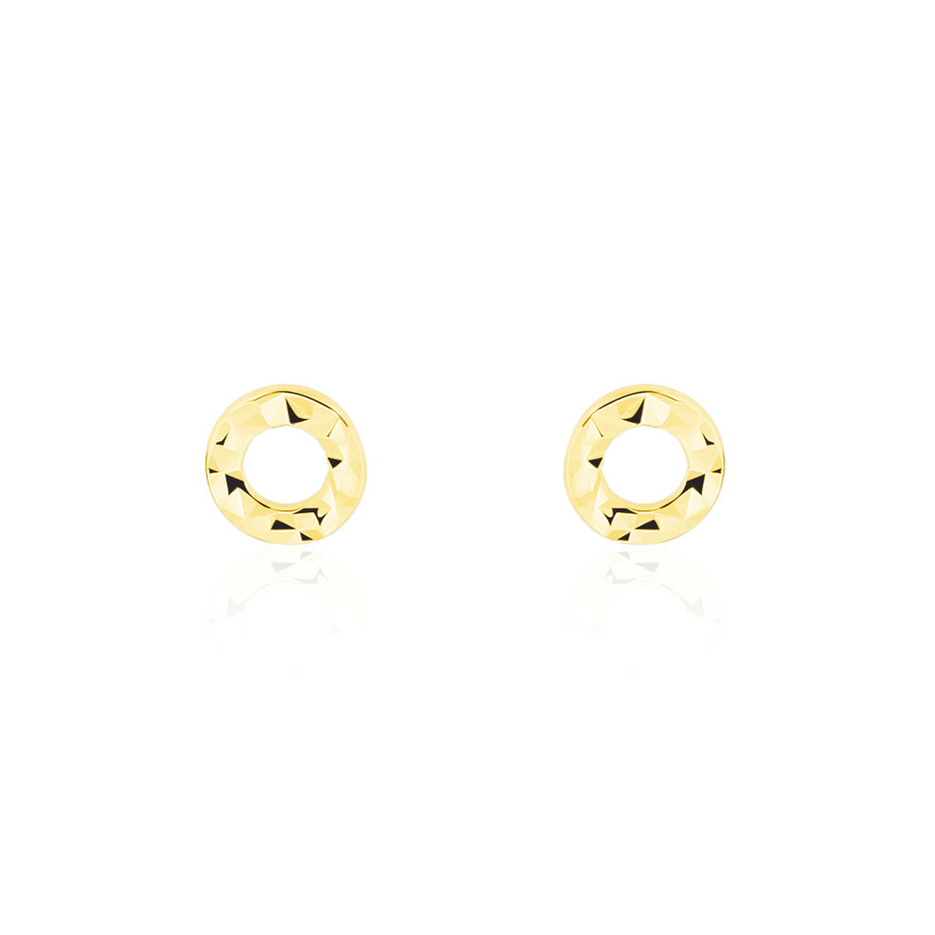 Boucles D'oreilles Puces Berangere Cercle 3 Or Jaune