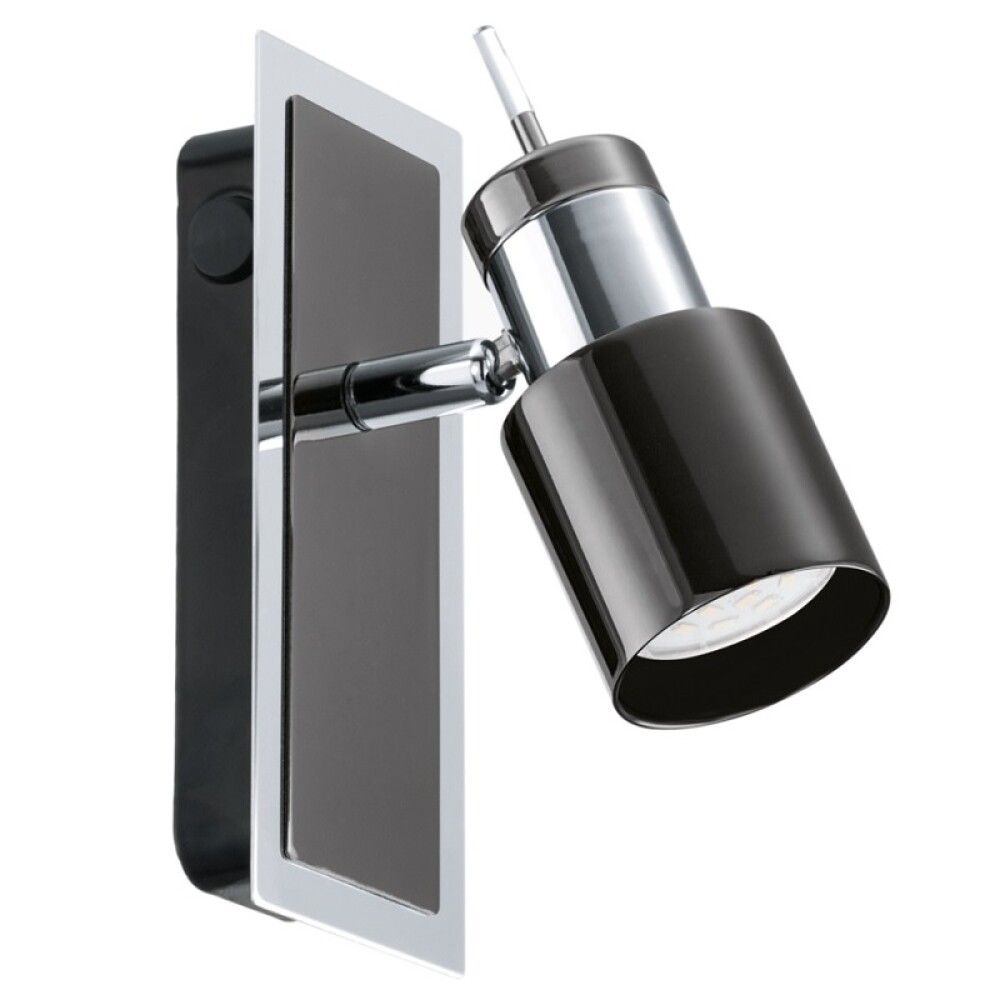 VEGGLAMPE DAVIDA 1 LED SPOT KROM/SVART