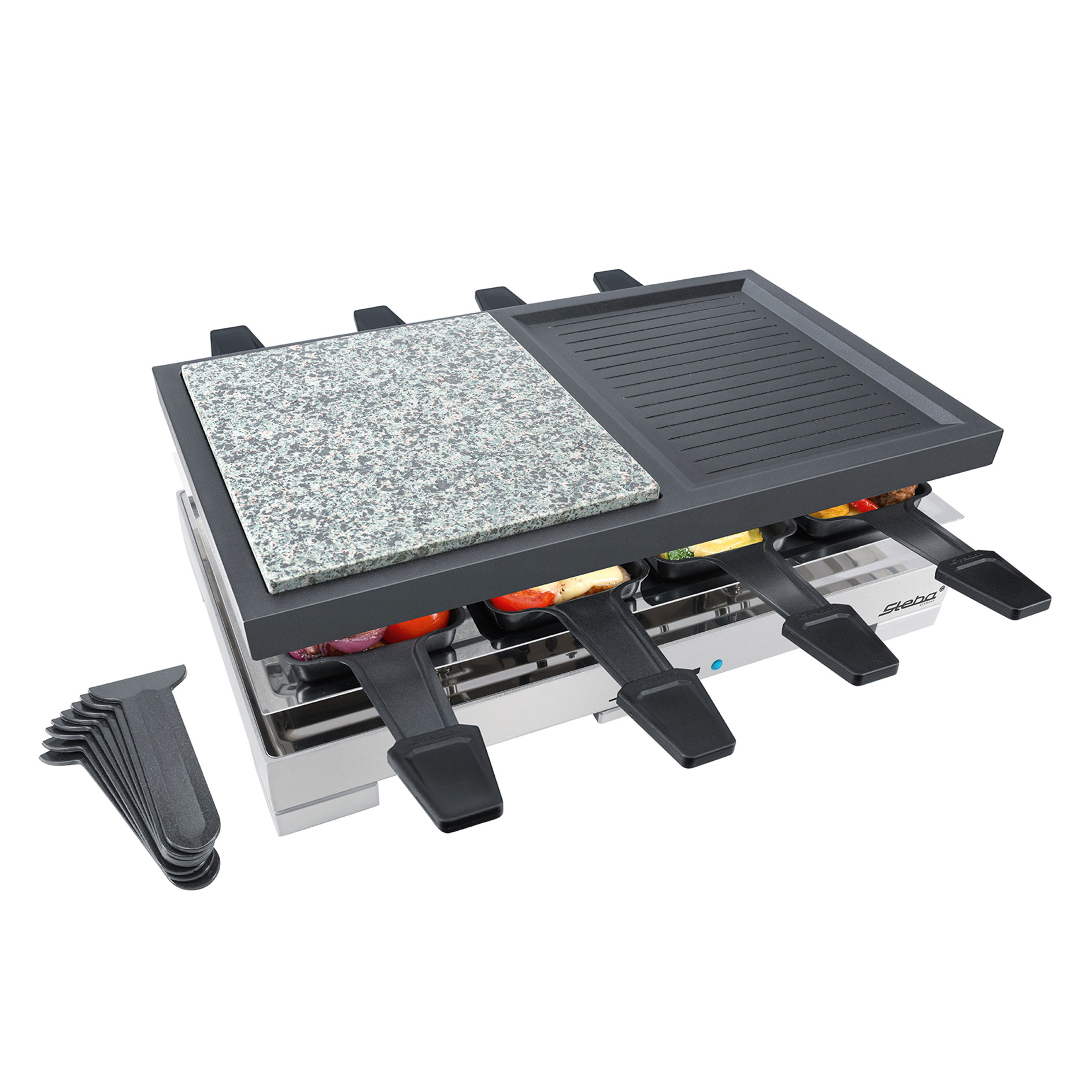 STEBA Multi-Raclette RC 88 - Edelstahl-schwarz - 1200 Watt