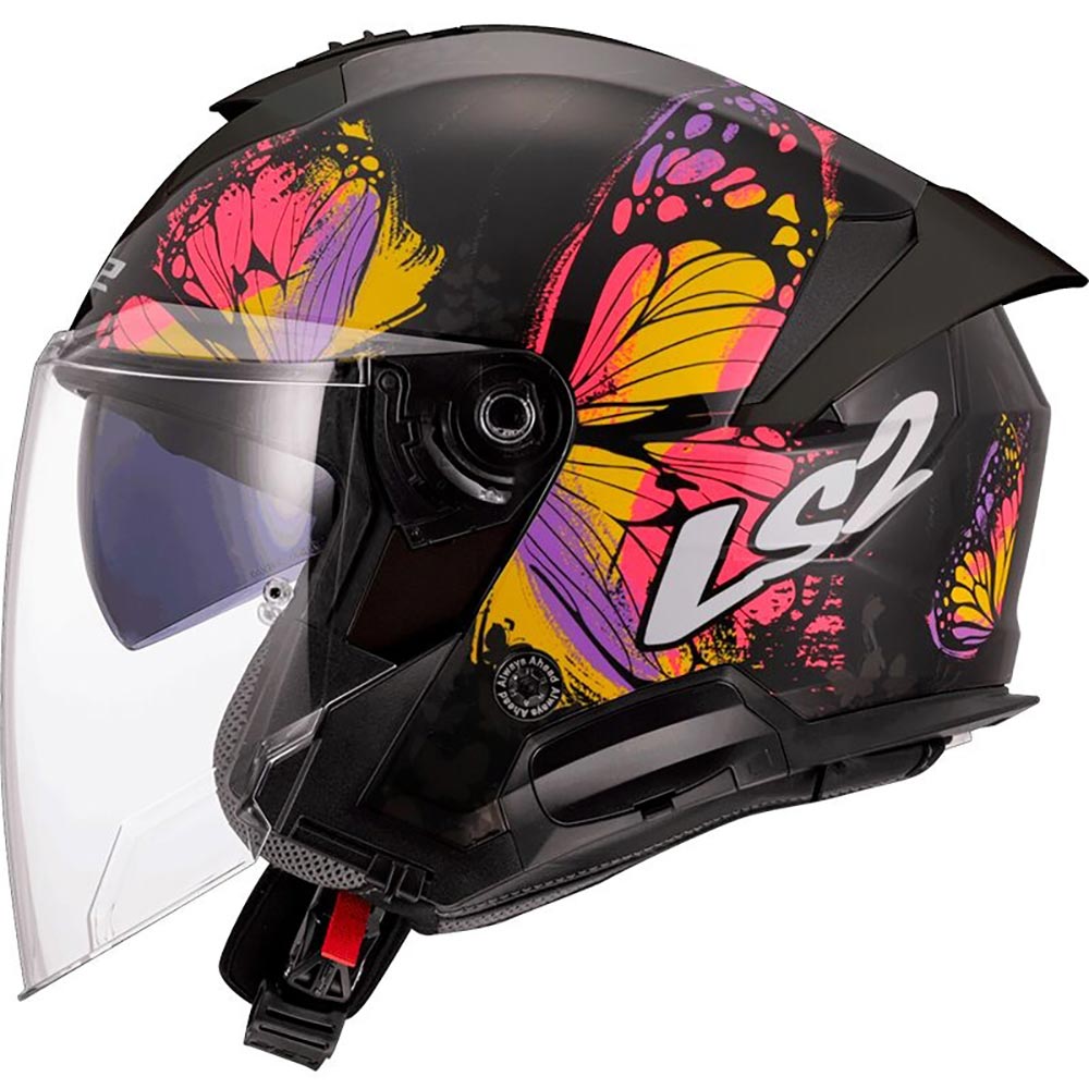LS2 - Casque OF618 Verso II Wingz Noir / Jaune / Rose / Violet / Brillant