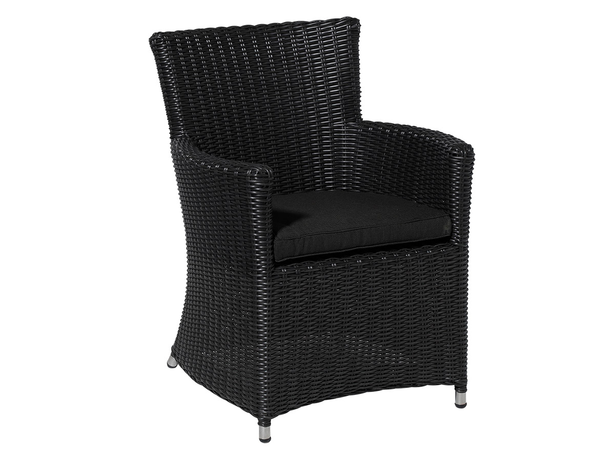 Madison Rib black wicker York zitkussen