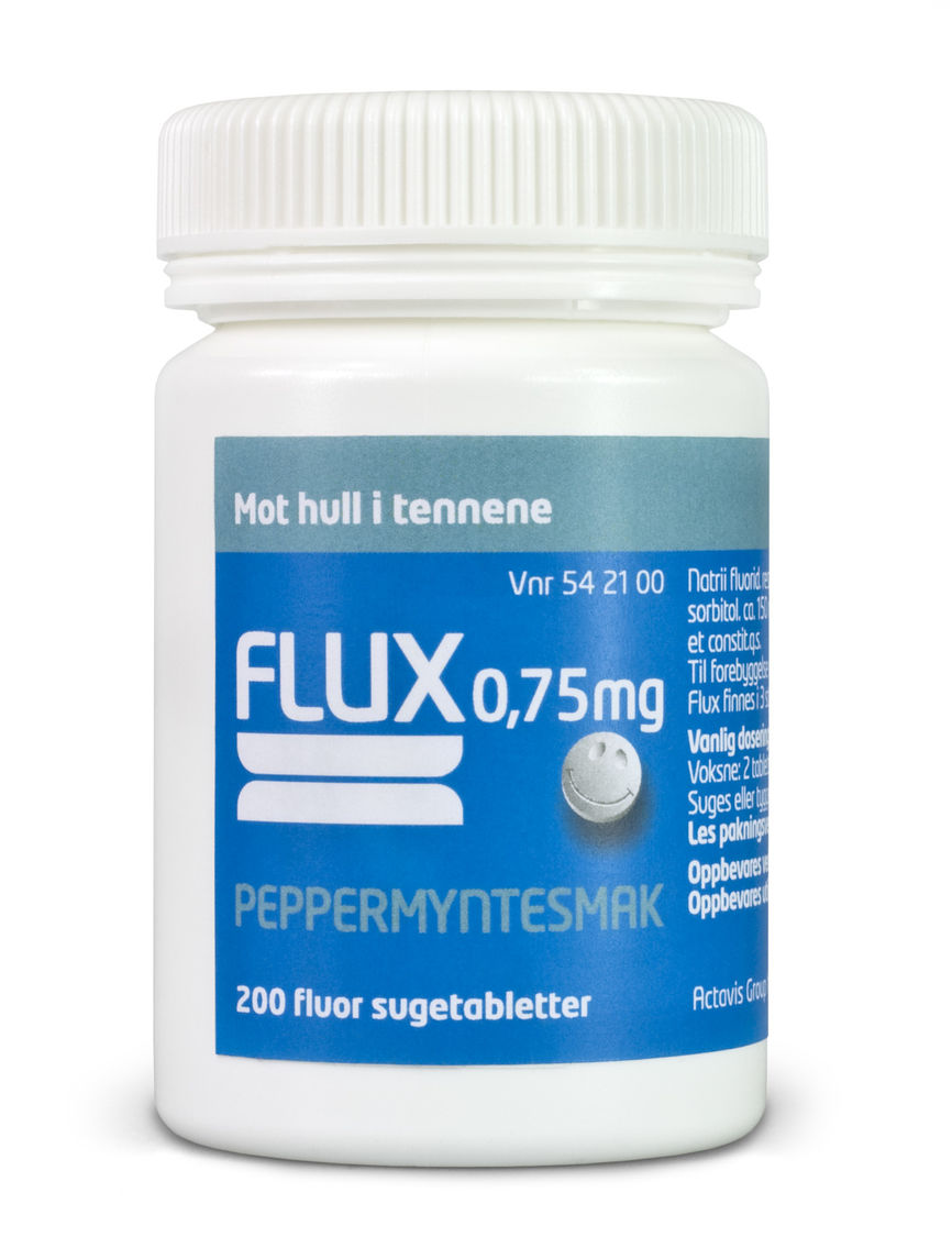 Flux Sugetabletter med peppermyntesmak 0,75 mg