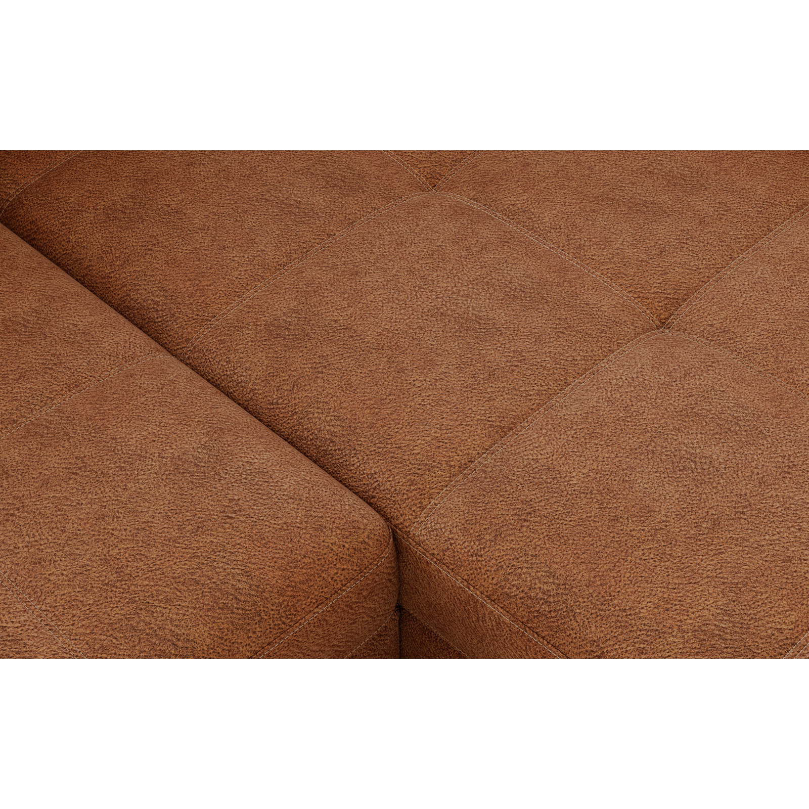 Ecksofa Nevada Microfaser Lederoptik braun
