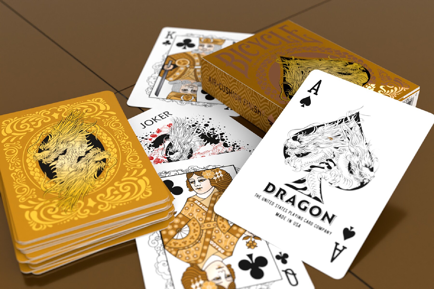 Bicycle® Kartendeck - Gold Dragon Kartenspiel Spielkarten Pokerkarten