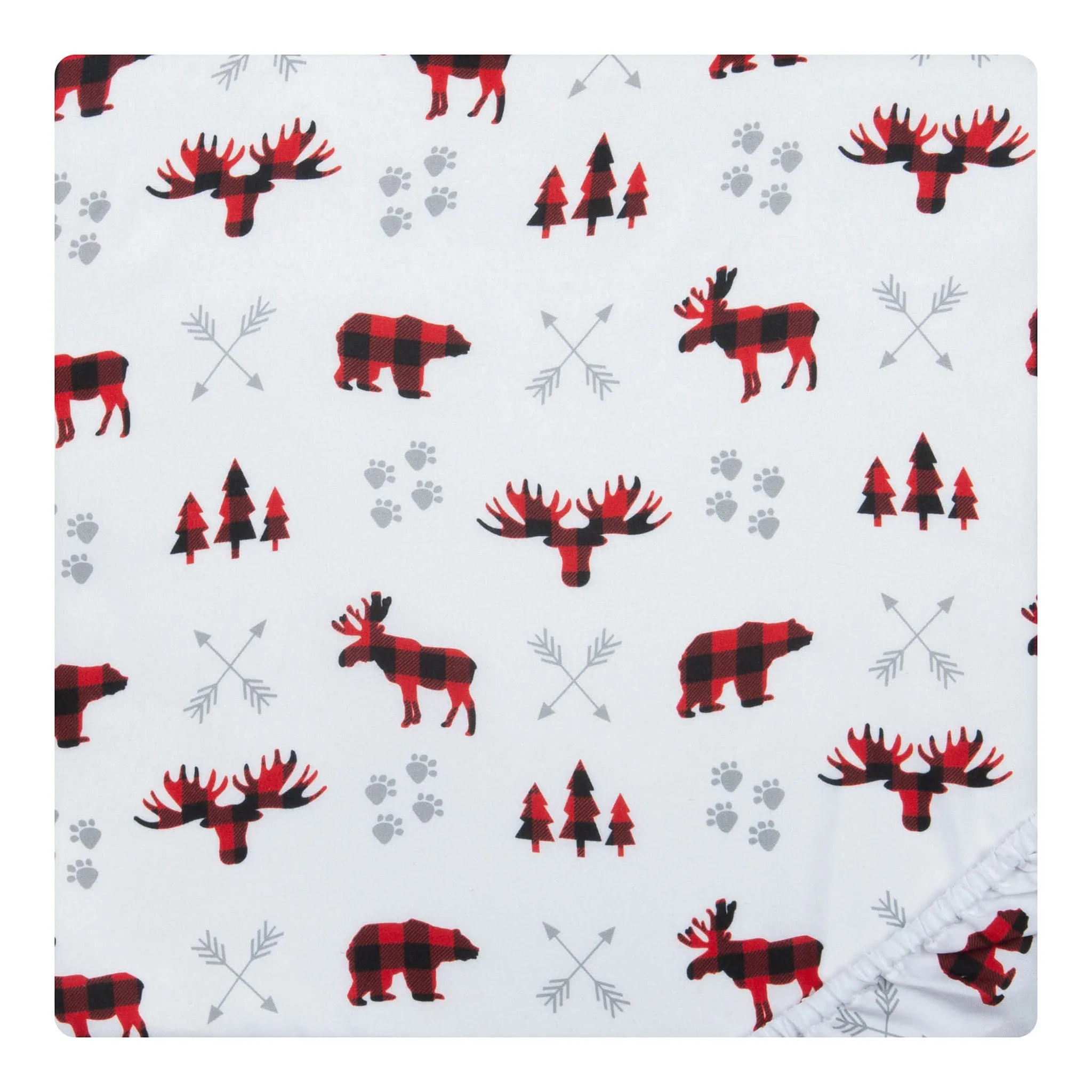 Trend Lab Drap Contour pour Lit de Bébé Paquet de 2 - Orignaux