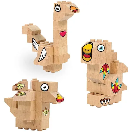 FabBrix Holzbausteine Vögel