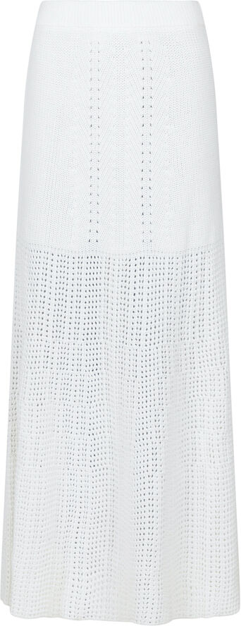 Neo Noir Lyric Crochet Knit Skirt White