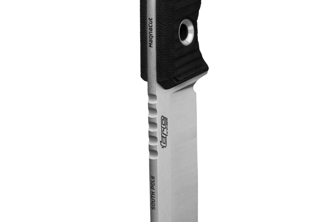TRC Knives South Pole, Satin Magnacut, Black Canvas Micarta, survivalmes