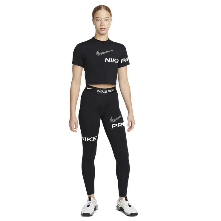 Nike Pro Dri-FIT Cropped Graphic T-shirt Sort