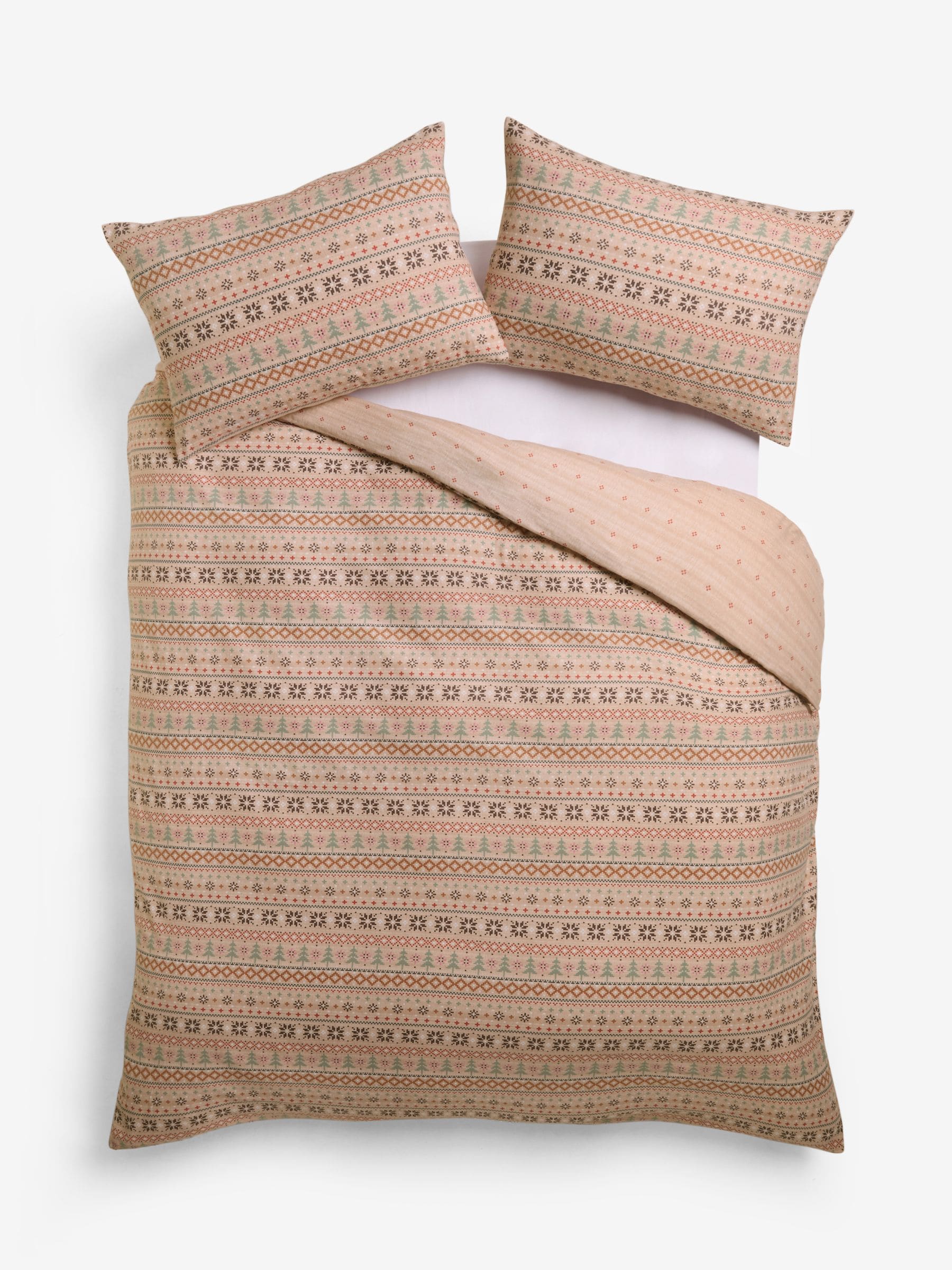 Supersoft 100% Brushed Cotton Christmas Duvet Cover and Pillowcase Set