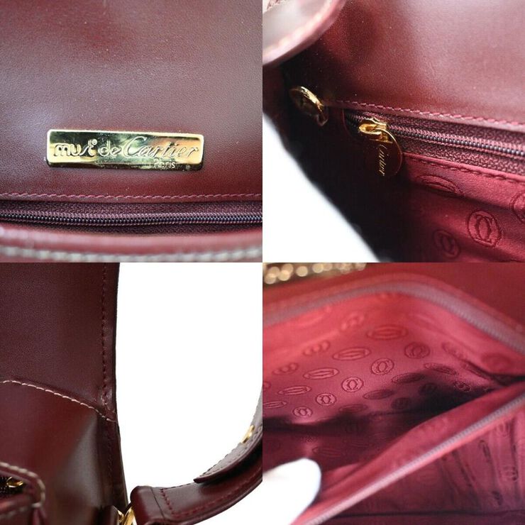Cartier Vintage Cartier Shoulder Bag Burgundy