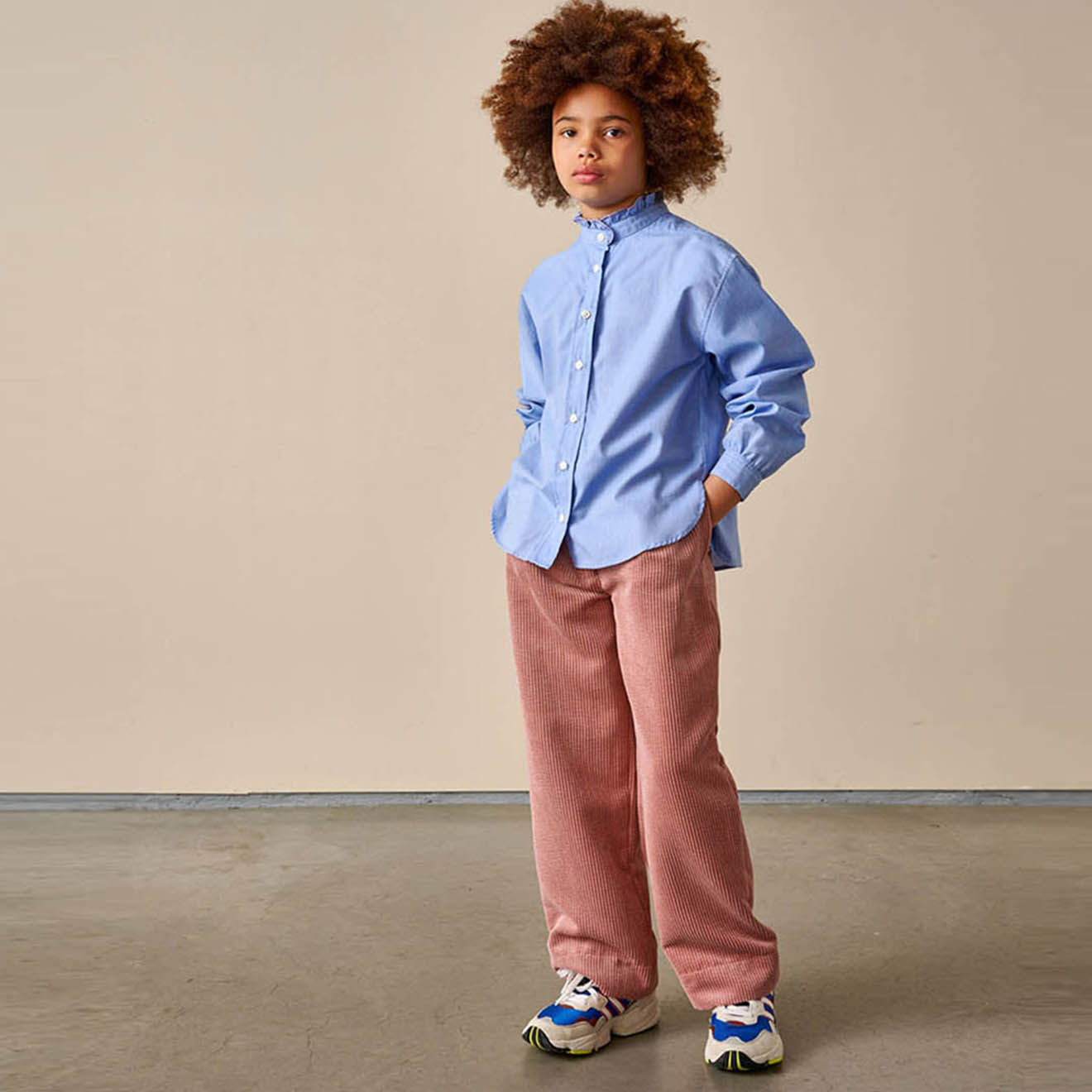 Bellerose Chemise Angle en Coton organique bleu clair