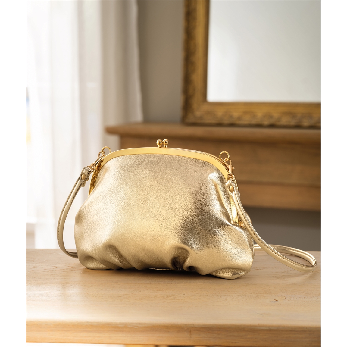 Sac bourse doré