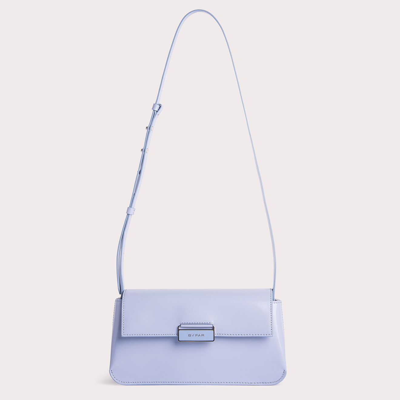 By Far Sac à main en Cuir Tilda Pochette bleu lavande -  11x22x5.5 cm