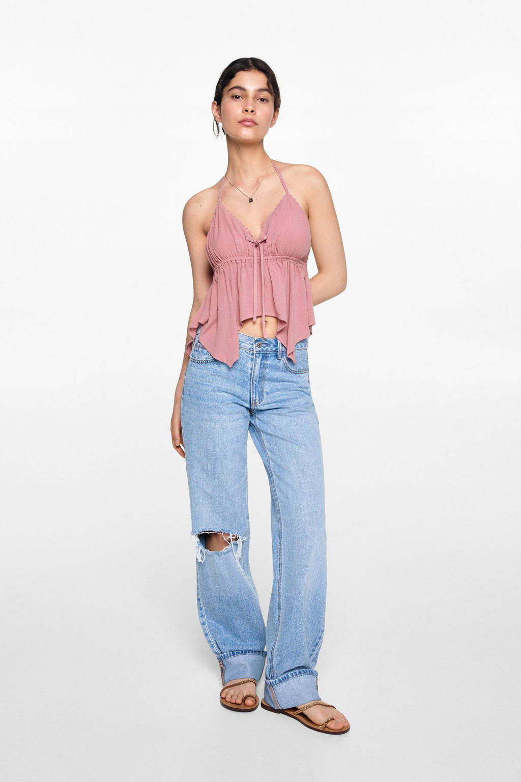 MANGO TEEN haltertop warmroze