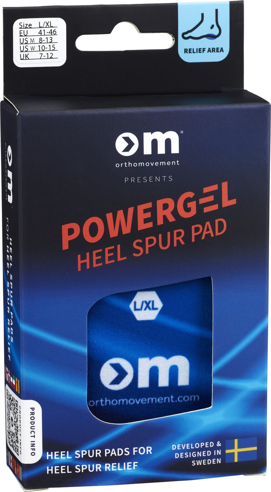 Ortho Movement Powergel Heel Spur Pad  41-46 1 par